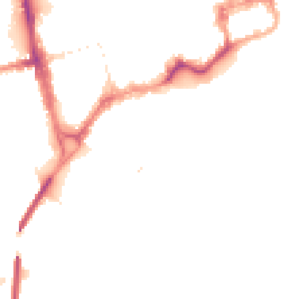 Night-time road noise heatmap for CH1 1QS