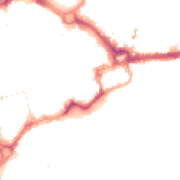 Night-time road noise heatmap for CH1 1QZ