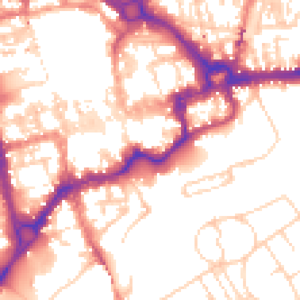 Daytime road noise heatmap for CH1 1RF