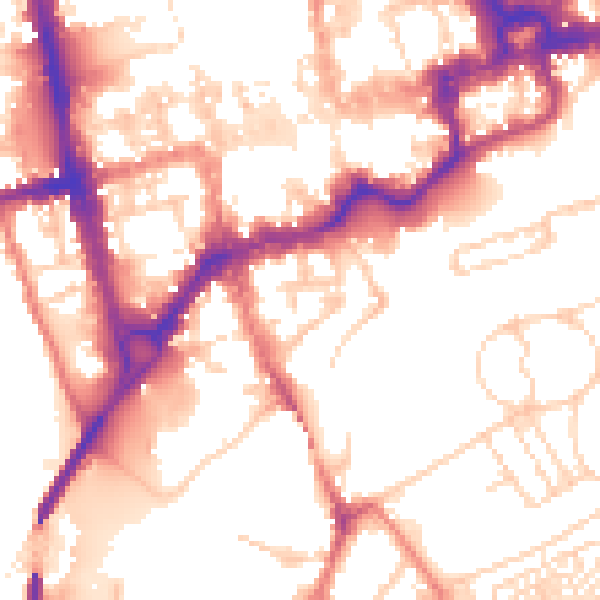 Daytime road noise heatmap for CH1 1RH