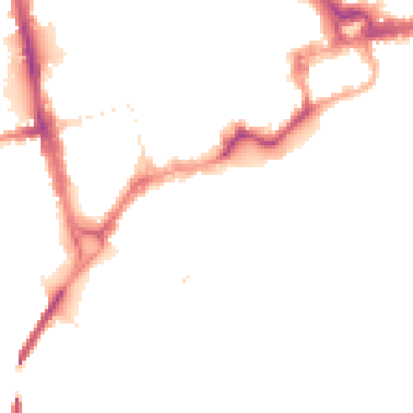 Night-time road noise heatmap for CH1 1RQ