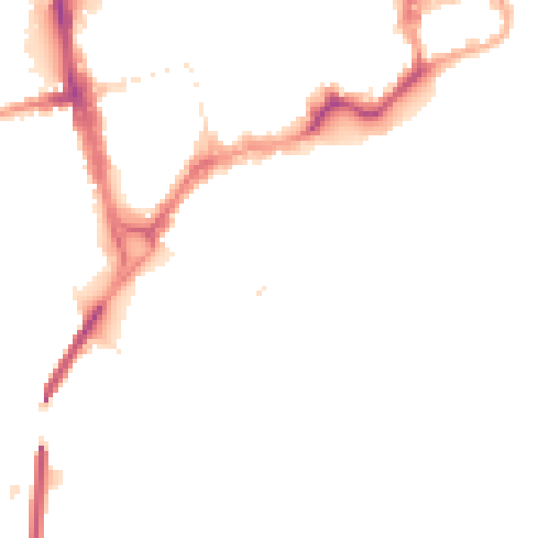 Night-time road noise heatmap for CH1 1SA