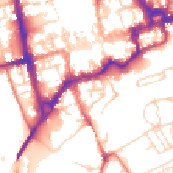 Daytime road noise heatmap for CH1 1SF