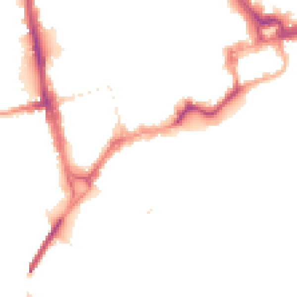 Night-time road noise heatmap for CH1 1SF