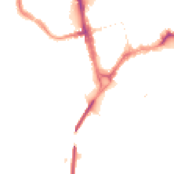 Night-time road noise heatmap for CH1 2LH