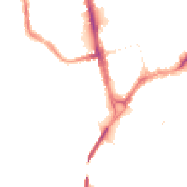 Night-time road noise heatmap for CH1 2PY