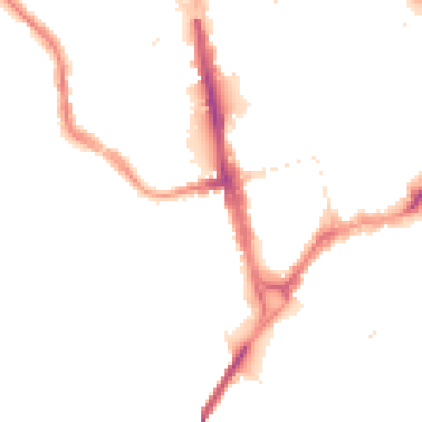 Night-time road noise heatmap for CH1 2QS