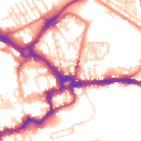 Daytime road noise heatmap for CH1 3AR