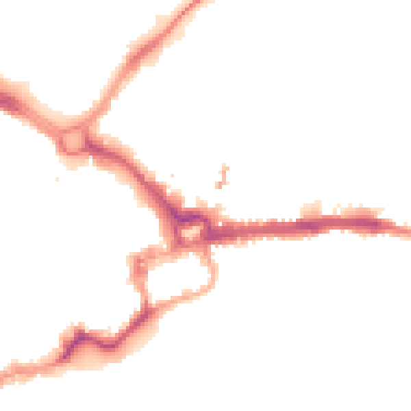 Night-time road noise heatmap for CH1 3BJ