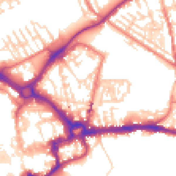 Daytime road noise heatmap for CH1 3BR