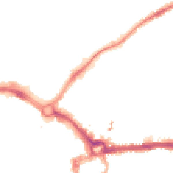 Night-time road noise heatmap for CH1 3BX