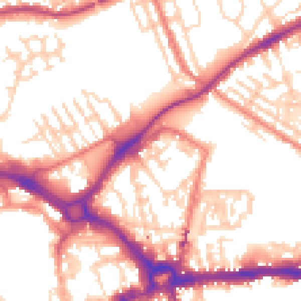 Daytime road noise heatmap for CH1 3DB