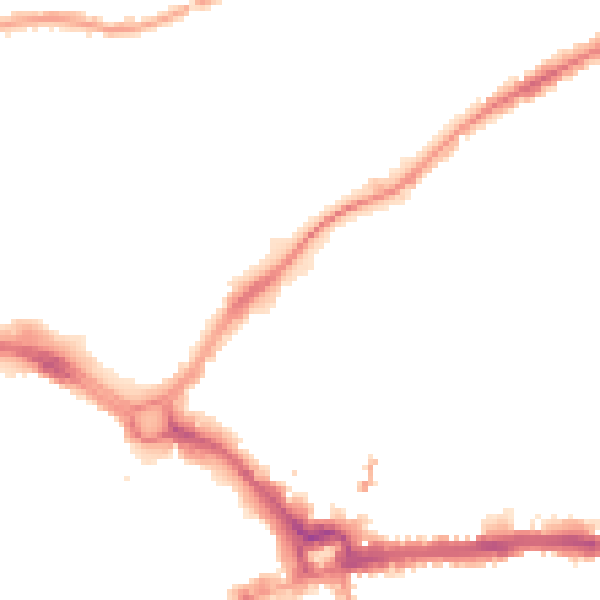 Night-time road noise heatmap for CH1 3DB