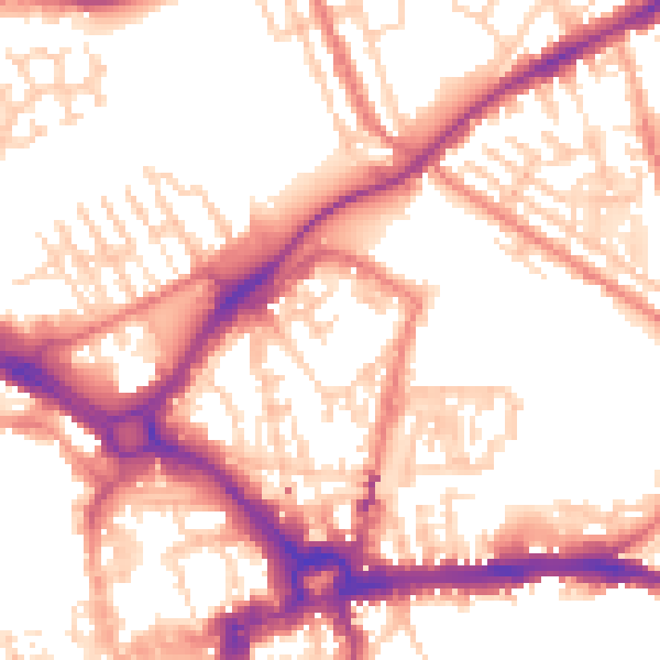 Daytime road noise heatmap for CH1 3DF