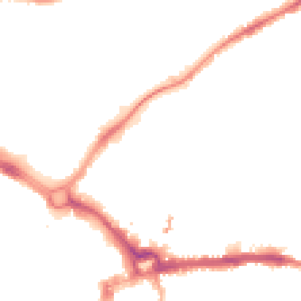 Night-time road noise heatmap for CH1 3DF
