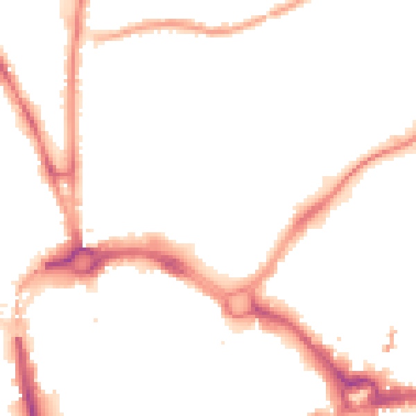 Night-time road noise heatmap for CH1 3HB