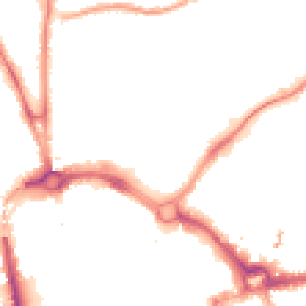 Night-time road noise heatmap for CH1 3HD
