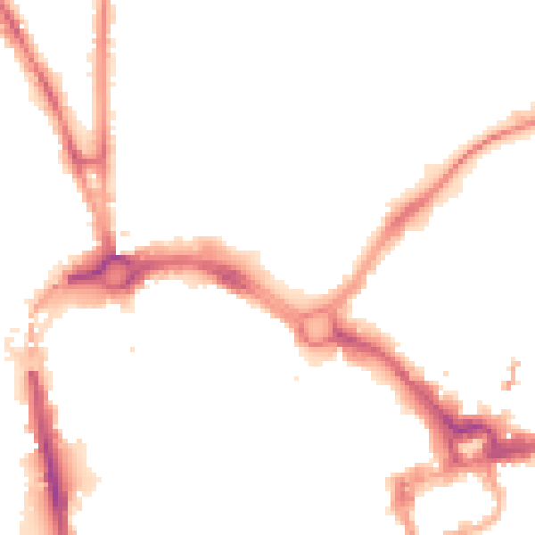 Night-time road noise heatmap for CH1 3HY