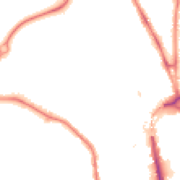 Night-time road noise heatmap for CH1 4DE
