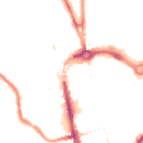 Night-time road noise heatmap for CH1 4EB