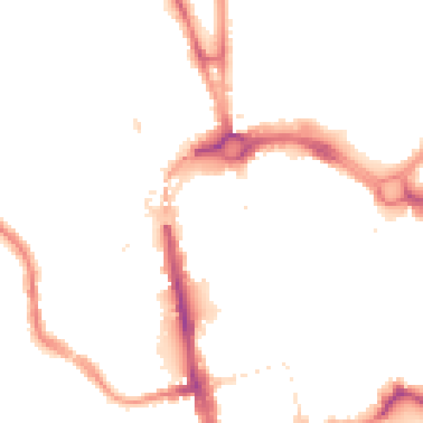 Night-time road noise heatmap for CH1 4HA