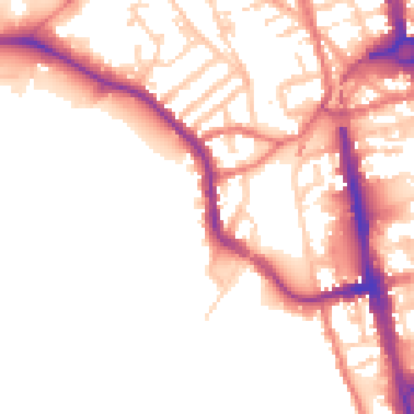 Daytime road noise heatmap for CH1 4JE