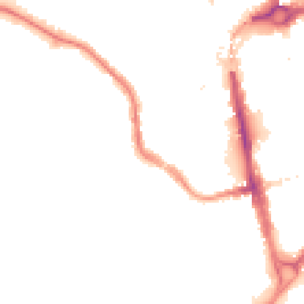 Night-time road noise heatmap for CH1 4LA