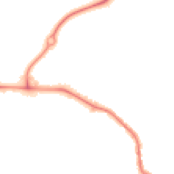 Night-time road noise heatmap for CH1 4PG