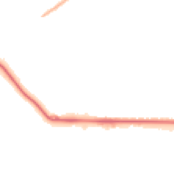 Night-time road noise heatmap for CH1 5JN