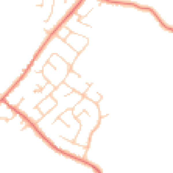 Daytime road noise heatmap for CH1 6AH