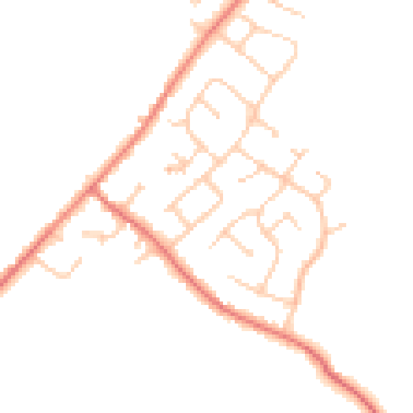 Daytime road noise heatmap for CH1 6AY