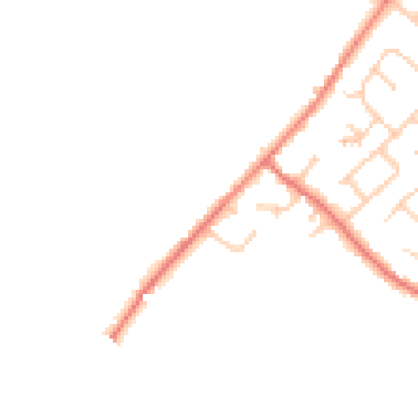 Daytime road noise heatmap for CH1 6BJ