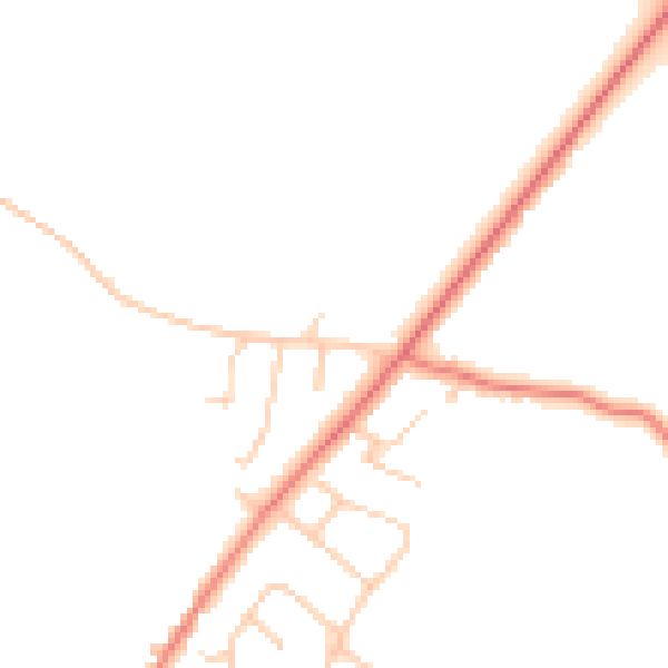 Daytime road noise heatmap for CH1 6DT