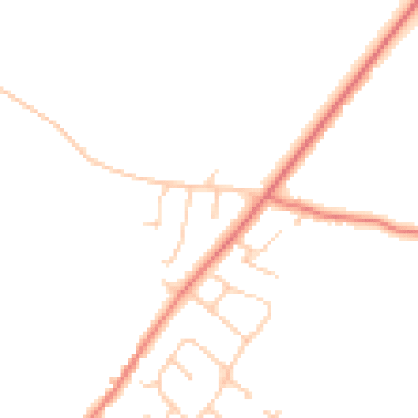 Daytime road noise heatmap for CH1 6DX