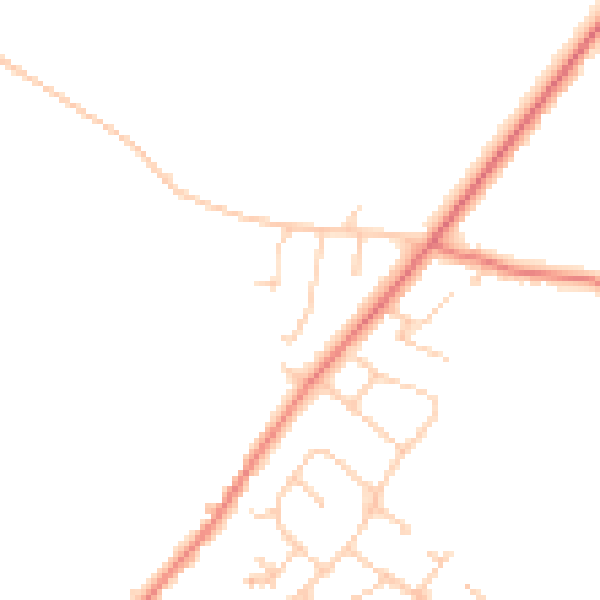 Daytime road noise heatmap for CH1 6DZ