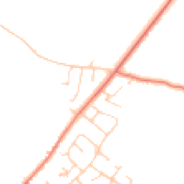 Daytime road noise heatmap for CH1 6EW
