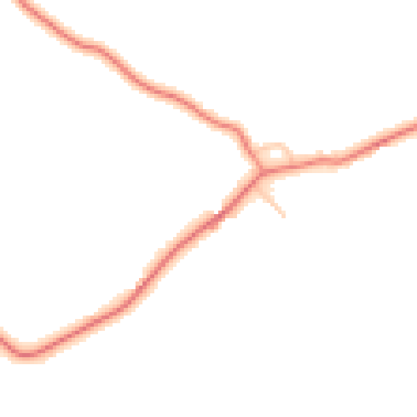 Daytime road noise heatmap for CH1 6HE