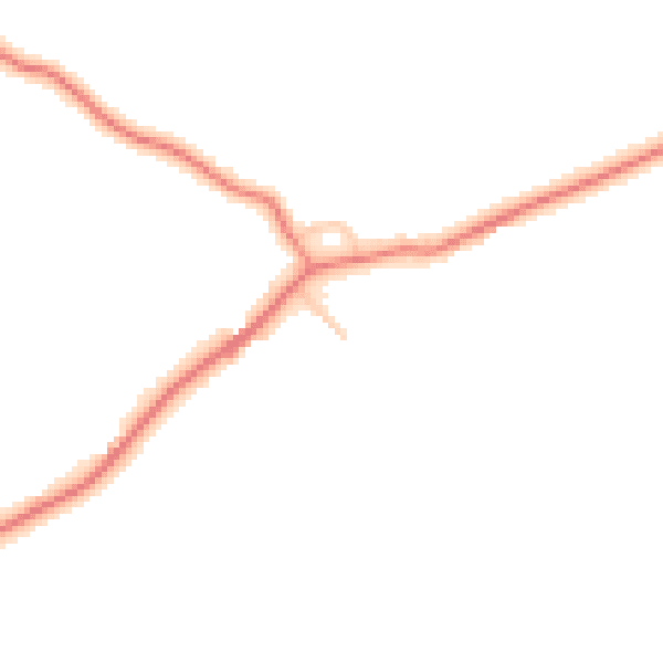 Daytime road noise heatmap for CH1 6HJ