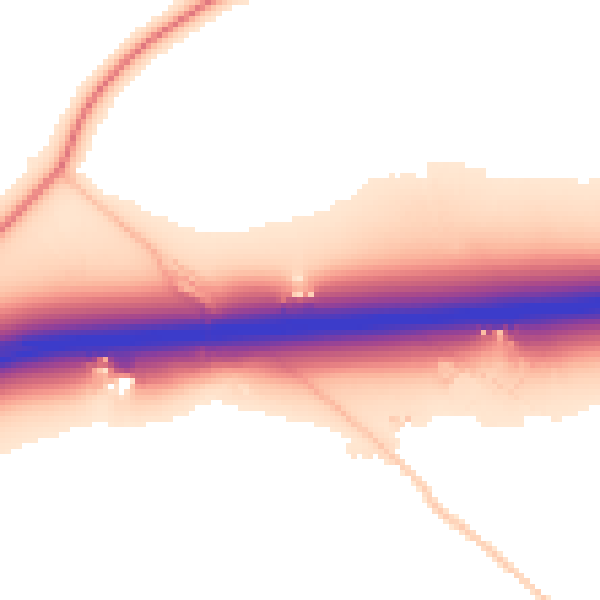 Daytime road noise heatmap for CH1 6JJ