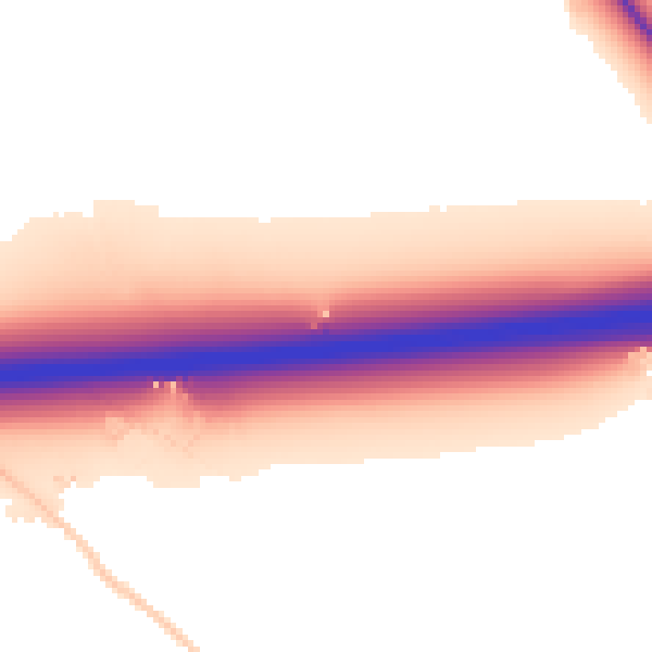 Daytime road noise heatmap for CH1 6JZ