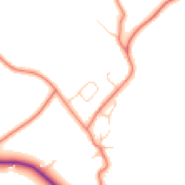 Daytime road noise heatmap for CH1 6LA