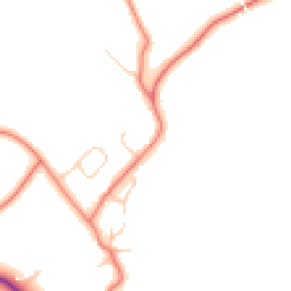 Daytime road noise heatmap for CH1 6LD