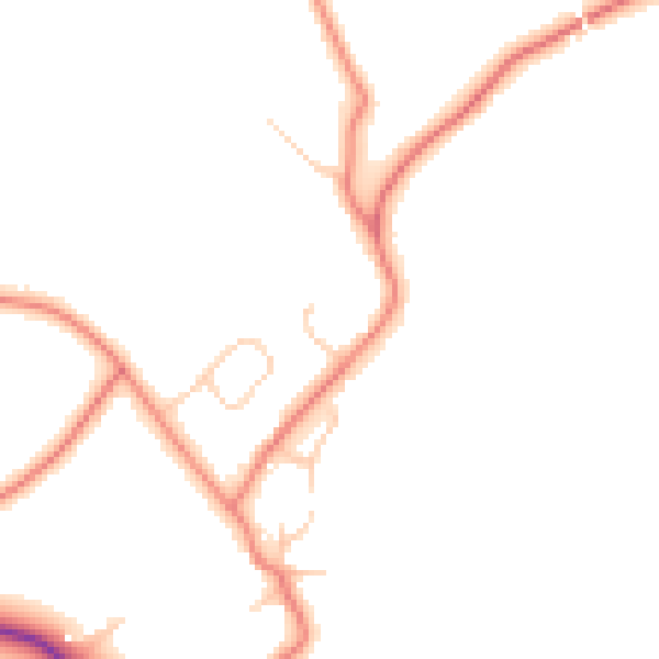 Daytime road noise heatmap for CH1 6LW