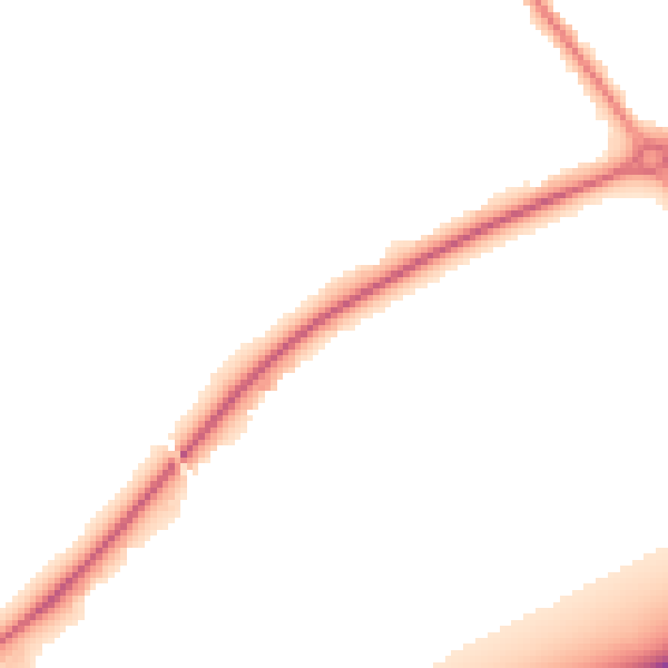 Night-time road noise heatmap for CH1 6LY