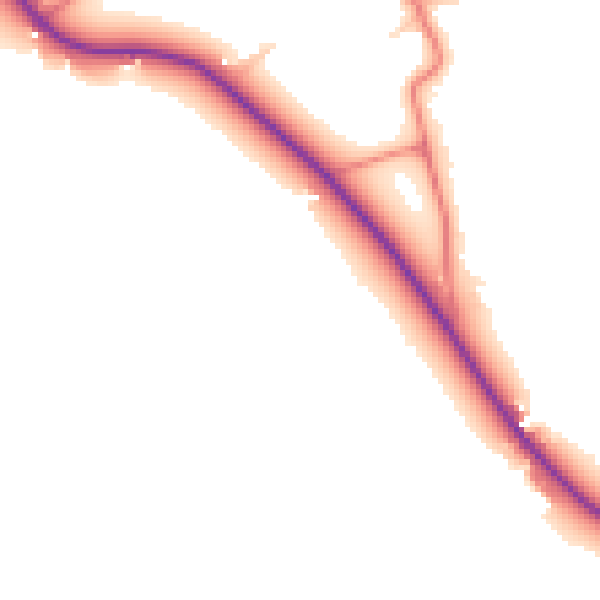 Daytime road noise heatmap for CH1 6NE