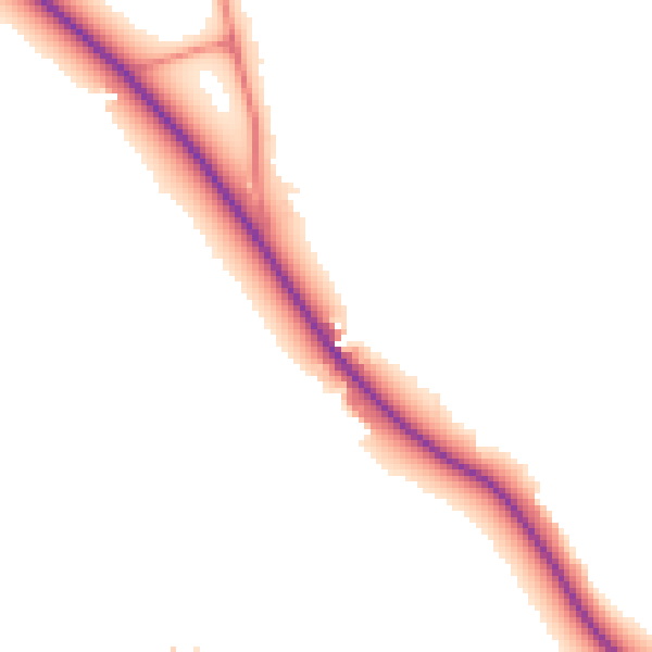 Daytime road noise heatmap for CH1 6NQ