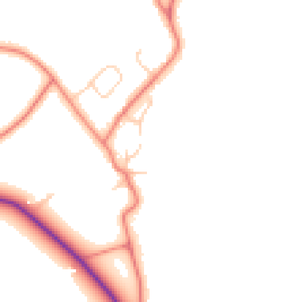 Daytime road noise heatmap for CH1 6NR