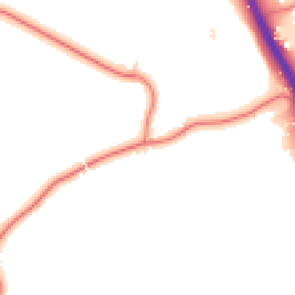 Daytime road noise heatmap for CH1 6NT