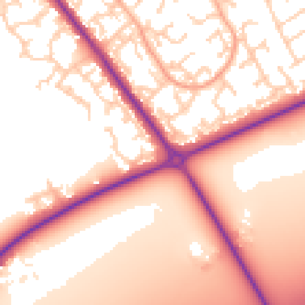 Daytime road noise heatmap for CH1 6PA