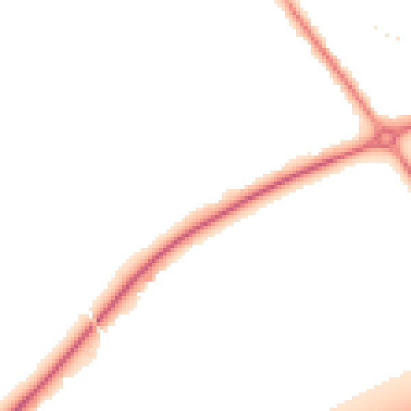 Night-time road noise heatmap for CH1 6PT